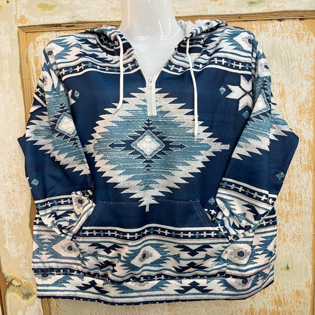 GEO  Print Kangaroo Hoodie