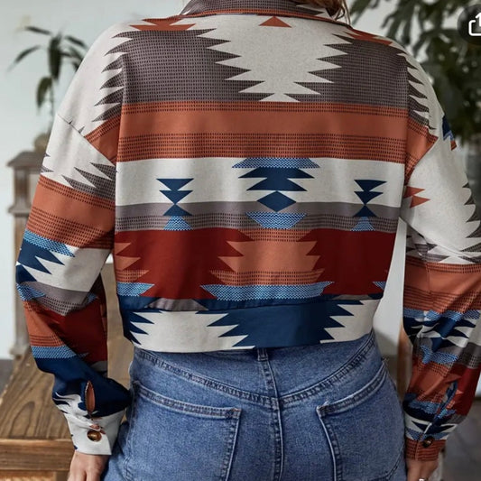 Front Jacket Aztec Print