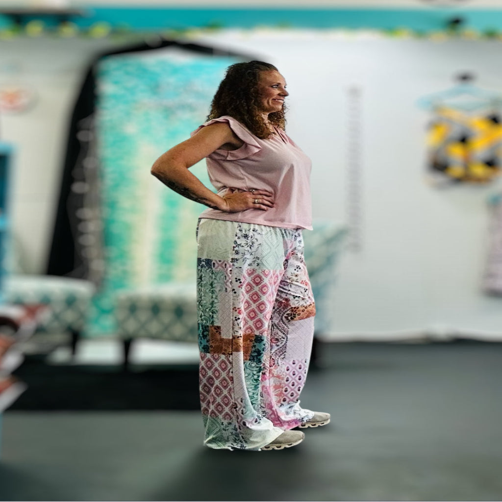 Floral Patchwork Pants