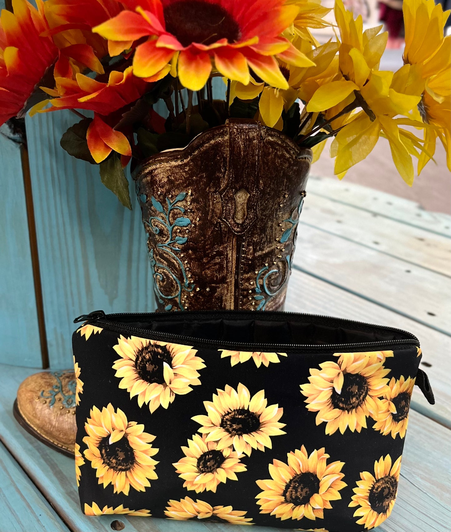 Sunflower Makeup Bag
