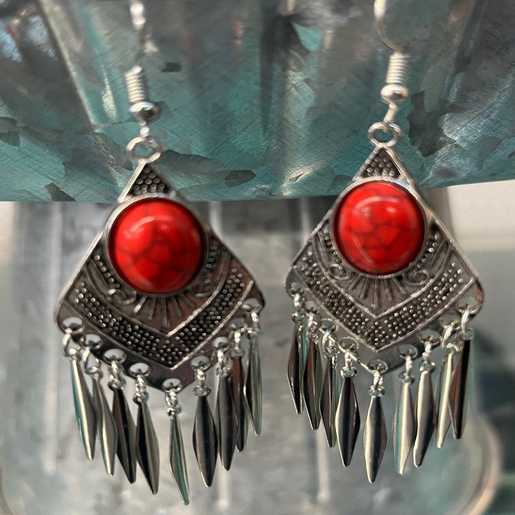 Ruby Bohemian Earrings