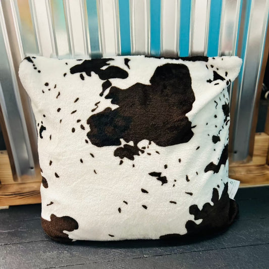 Cow Print Throw Pillow