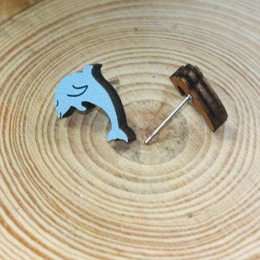 Dolphin stud earrings