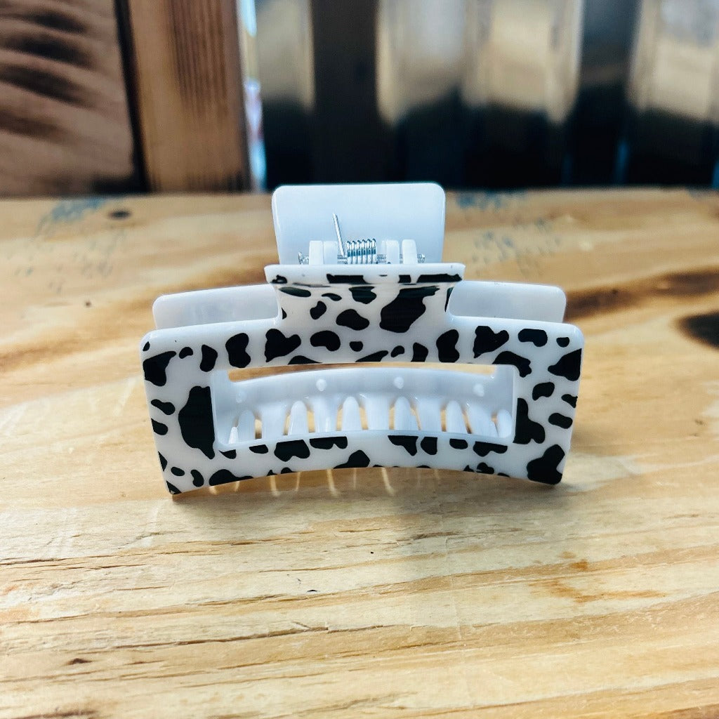 Cow Print Hair Claw