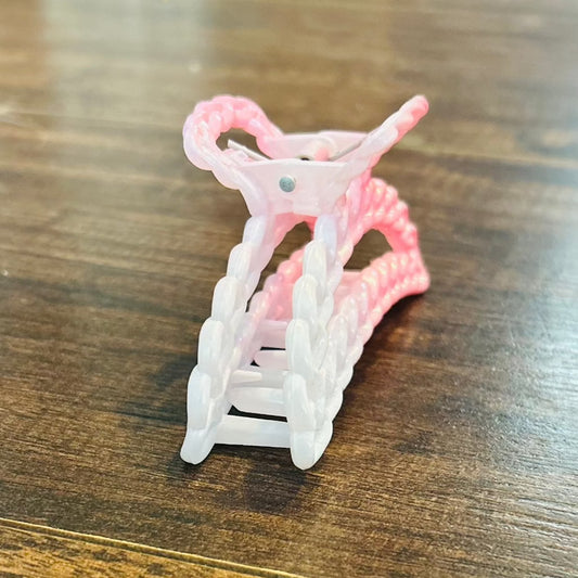 Pink and White Hair Claw