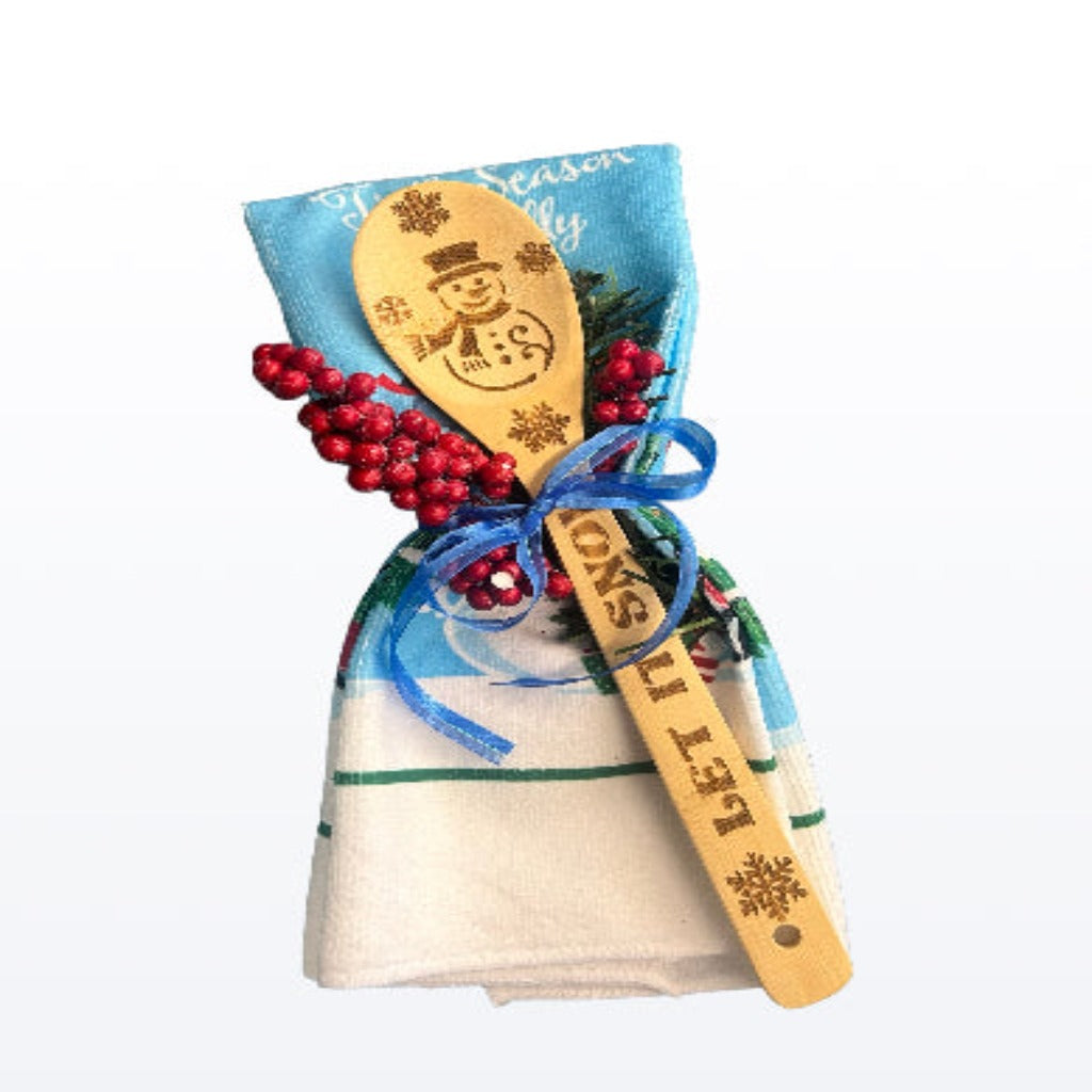 Let It Snow Wooden Spoon