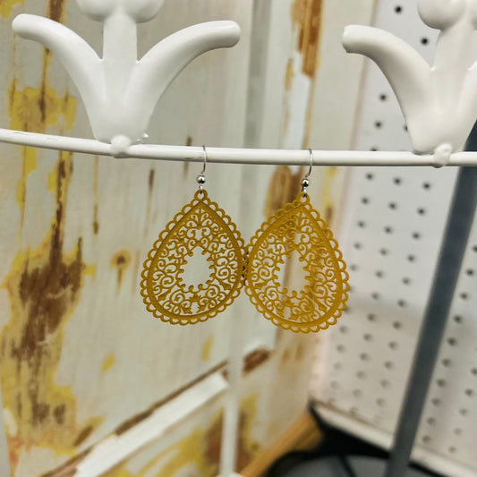 Copper Teardrop Earrings