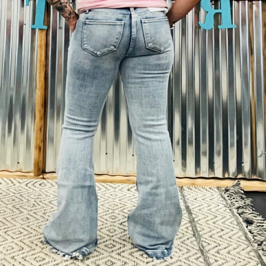 Mid Rise Flare Jeans