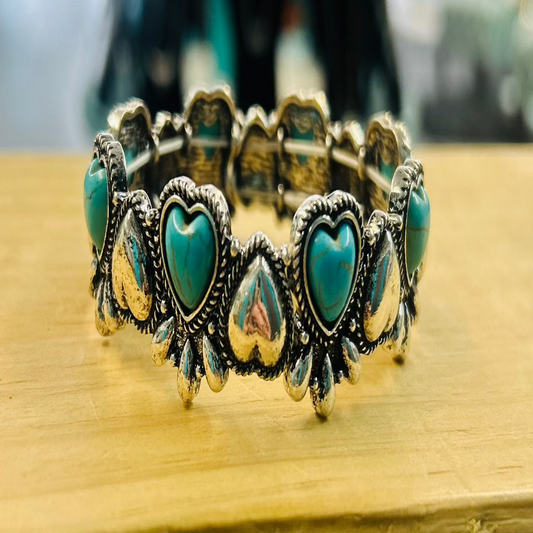 Turquoise Heart Bracelet