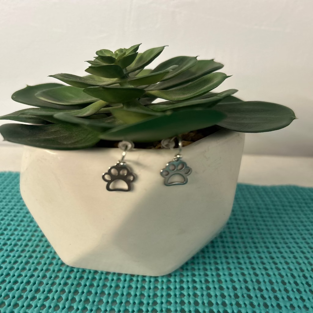 Dangle Paw Print Earrings