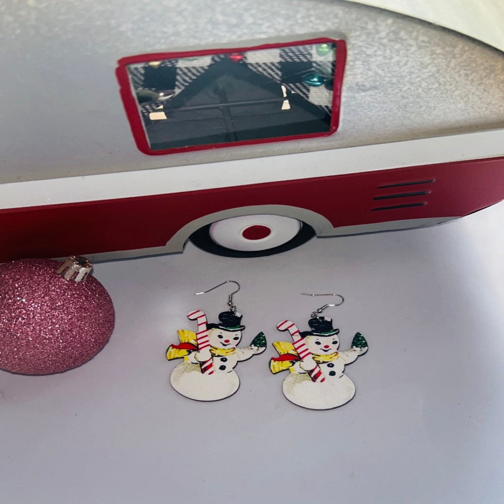 Snowman Earrings