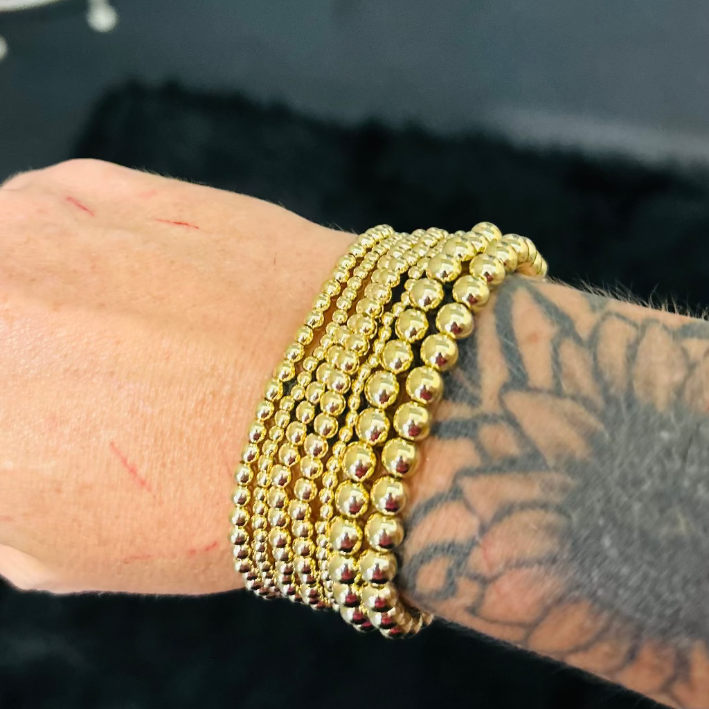 Gold Bead Beacelets