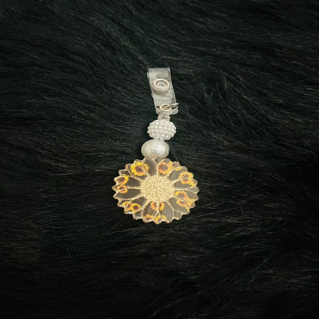 Sunflower Badge Reel