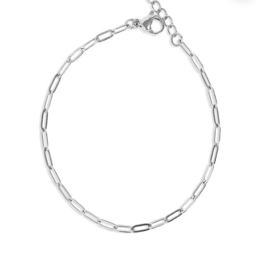 Silver Paperclip Bracelet