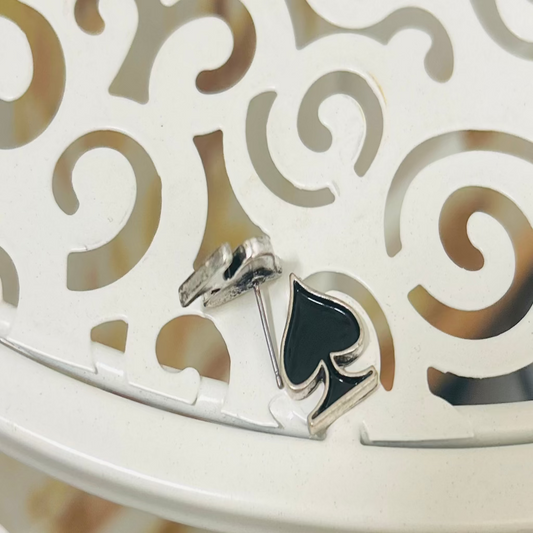 Black Spade Earrings