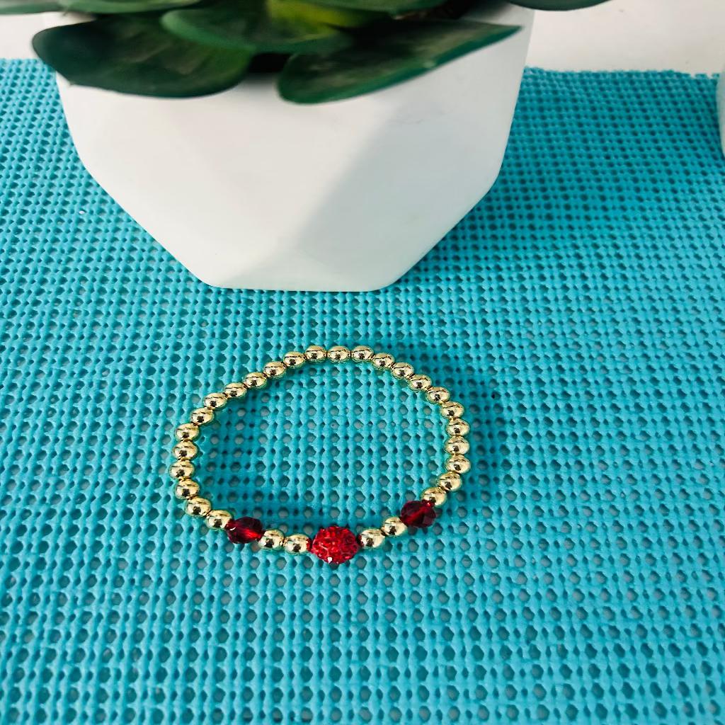Red Game Day Bracelets