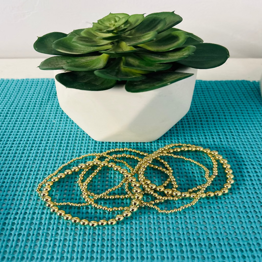 Gold Bead Beacelets