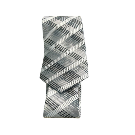 Black and Silver Neck Tie