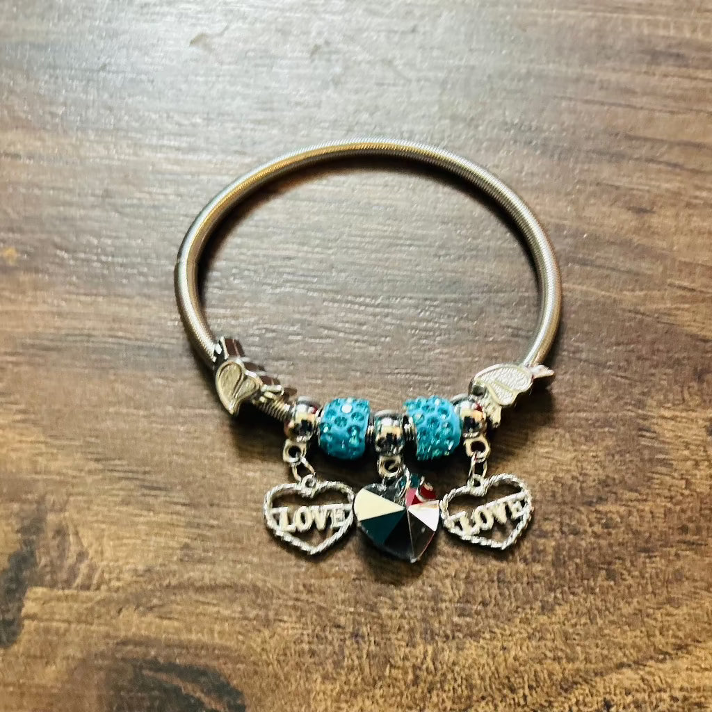Blue Charm Bracelet