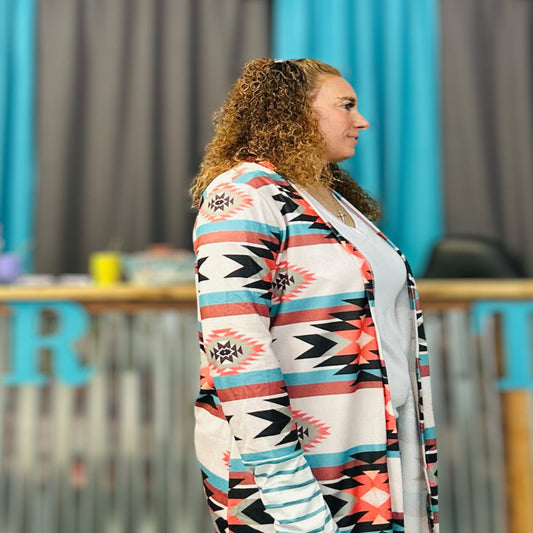 Aztec Print Cardigan