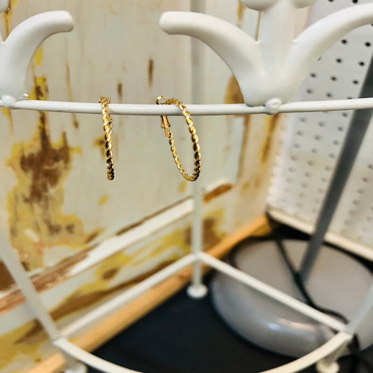 Twisted Rope Hoop Earrings