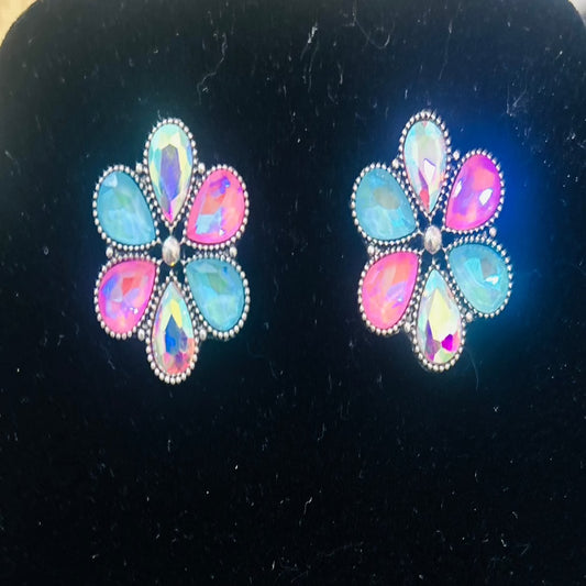 Glass Stone Earrings