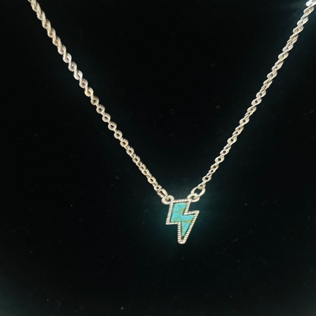 Electric Bolt Necklace Set