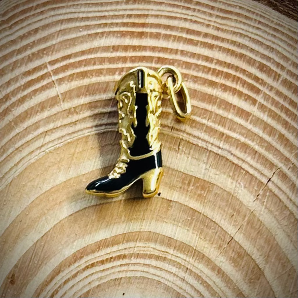 Black/Gold Boot Charm