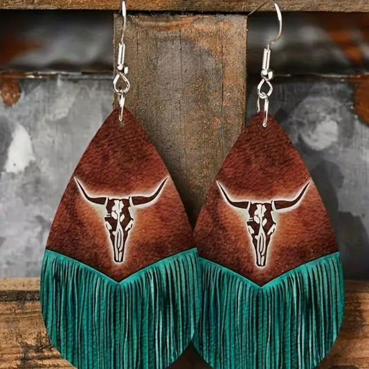 Bull Skull Earrings
