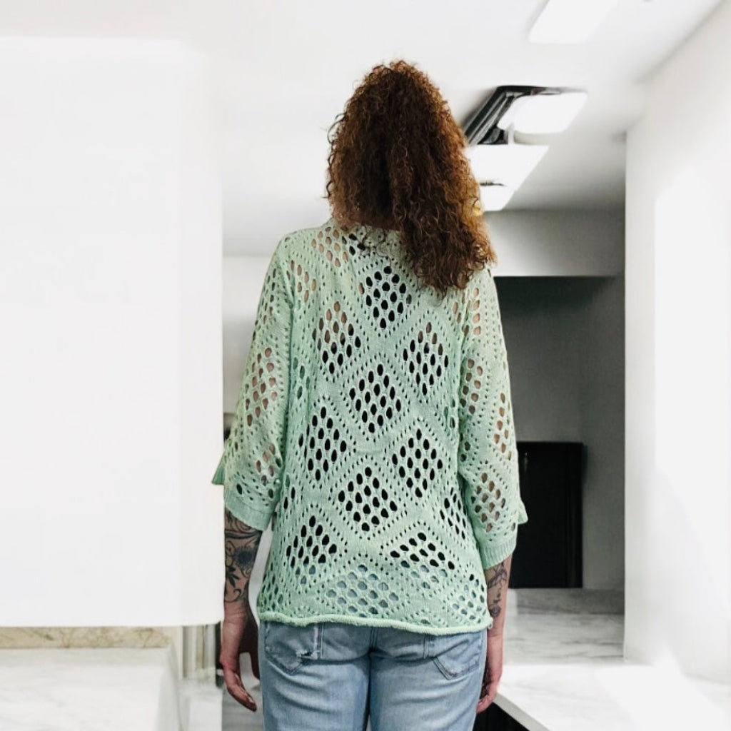 Green Crochet Top