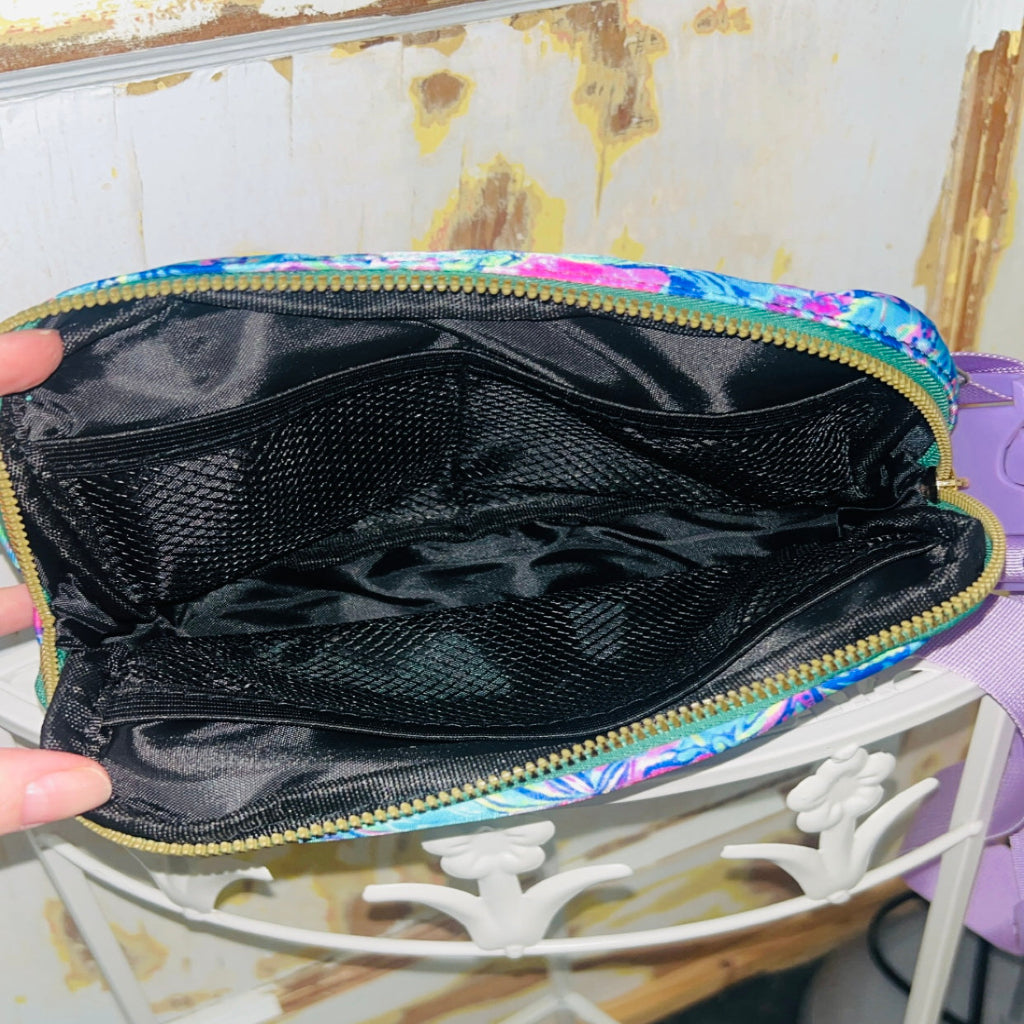 Purple Seaweed Print Crossbody