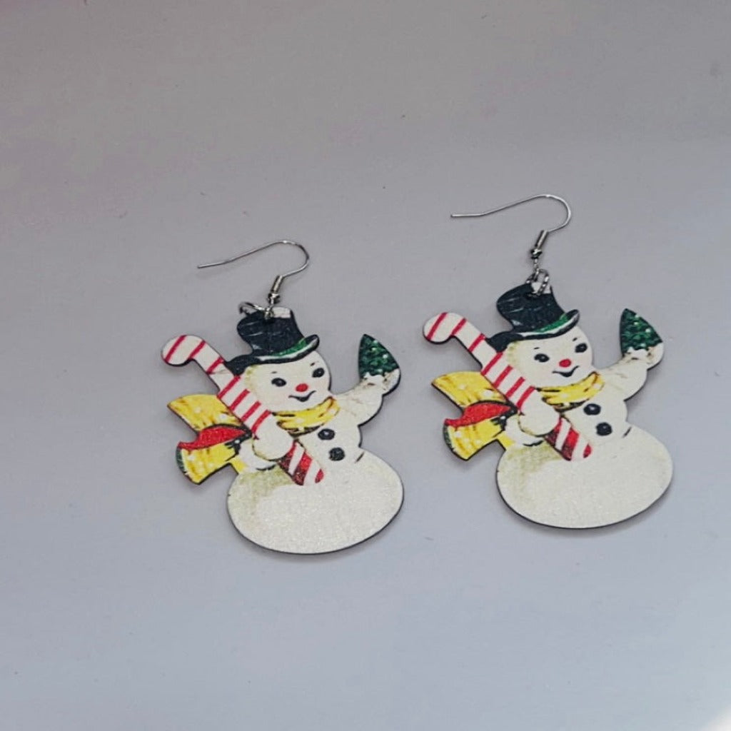 Snowman Earrings