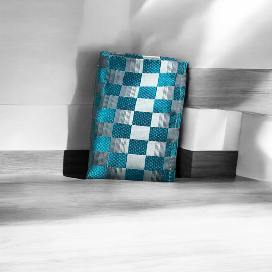 Turquoise Plaid Tie Set