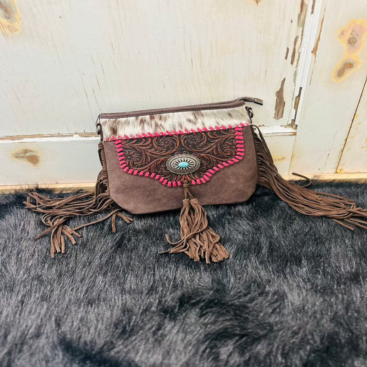 Floral Tooled Handbag