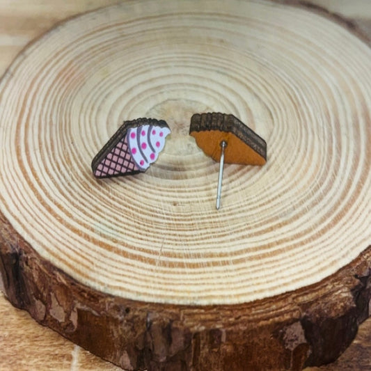 Ice cream cone earrings