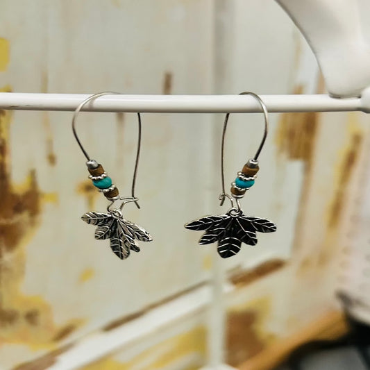 Leaf Pendant Earrings