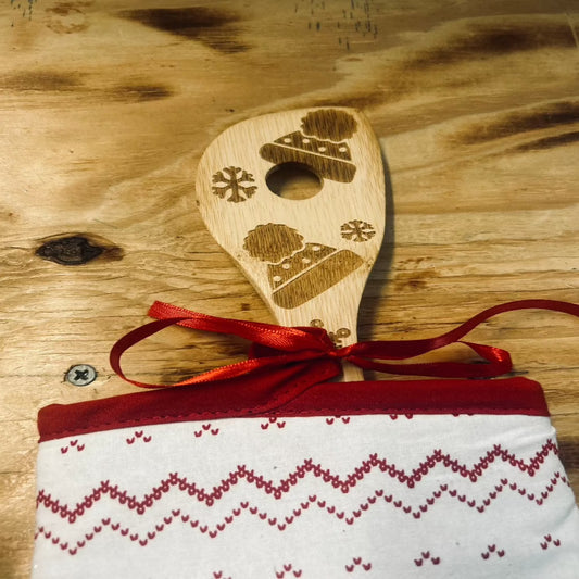 Winter Hat Wooden Spoon