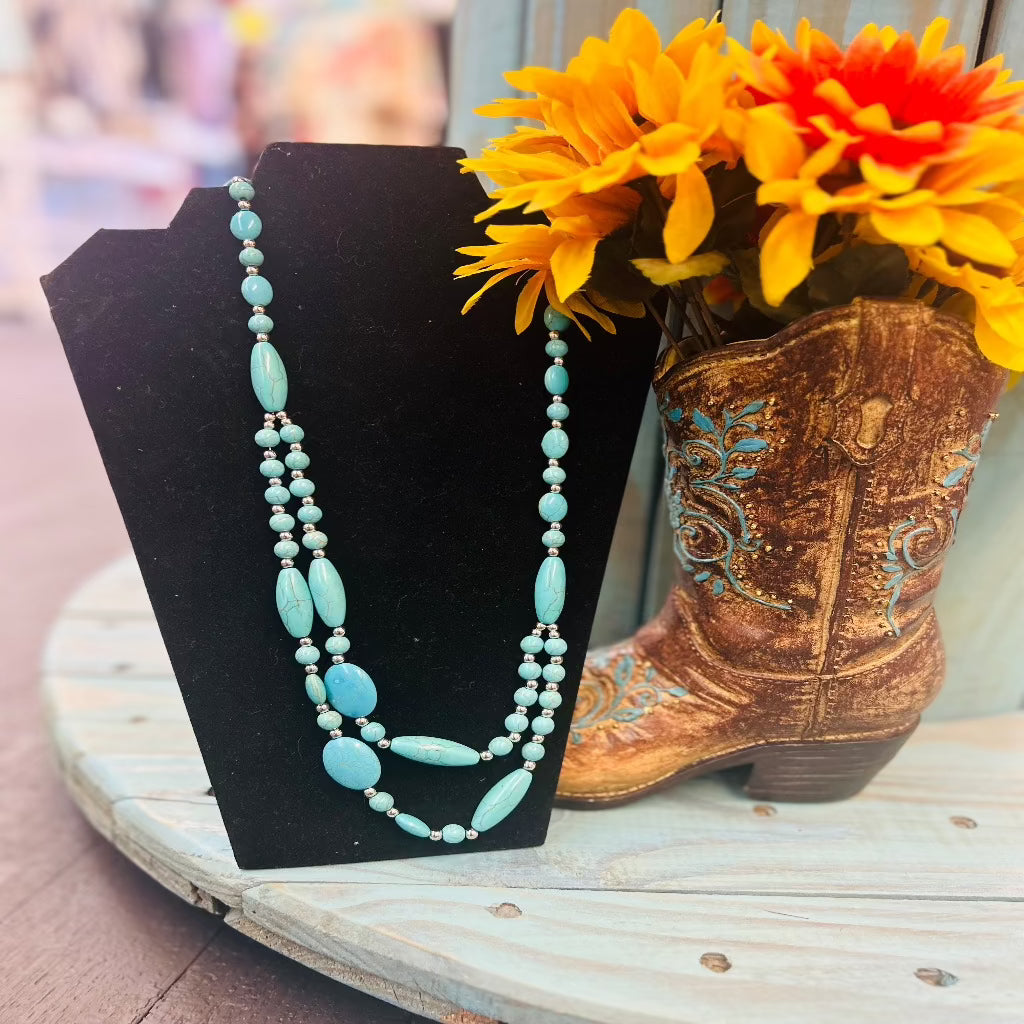 Turquoise Bead Necklace