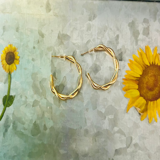 Golden Babe Hoop Earrings