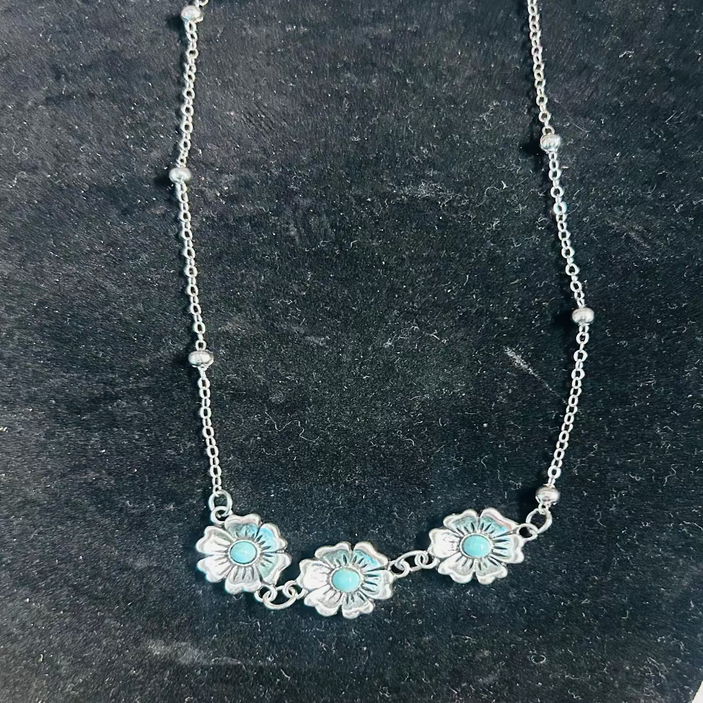 Triple Flower Necklace