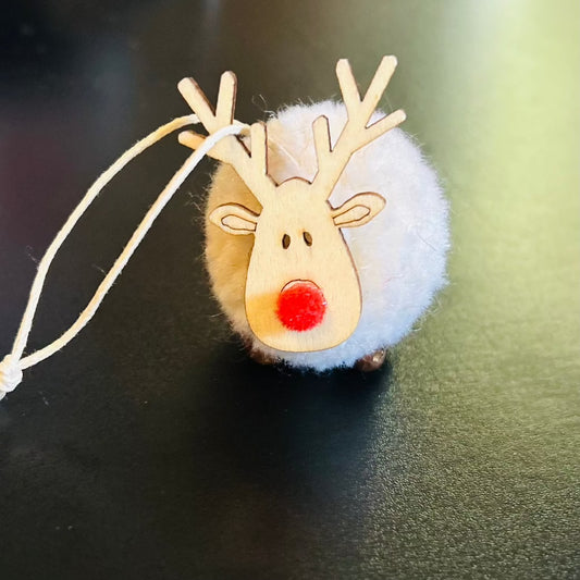 Reindeer Pom Ornaments