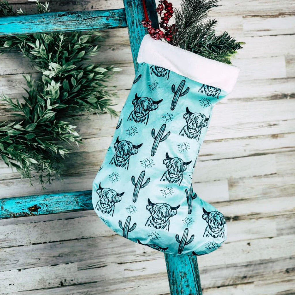 Turquoise Highlander Stocking