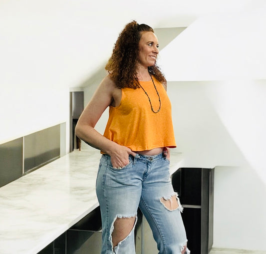 Basic Orange Crop Top