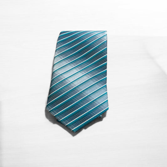Turquoise Stripes Tie Set