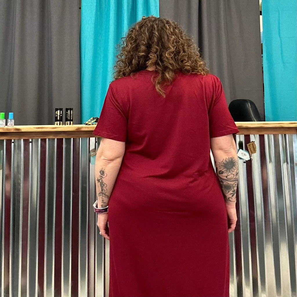 Simple Crew Neck Dress