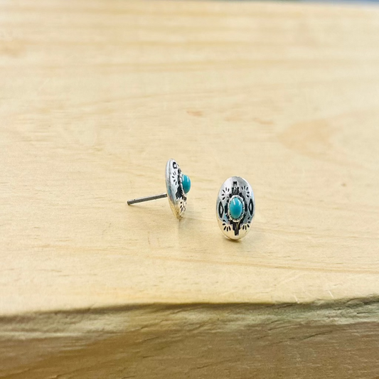 Round Stud Earrings