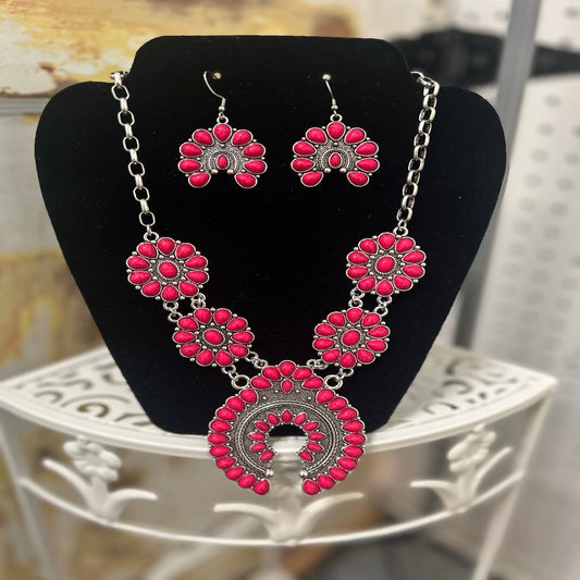 Hot Pink Squash Blossom Set