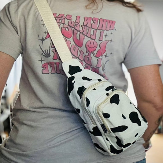 Cow Print Sling Bag