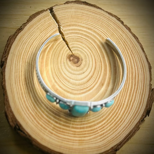 Turquoise Gemstone Cuff Bracelet