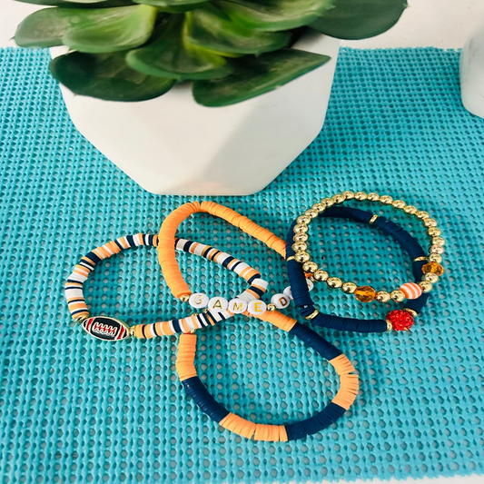 Orange Game Day Bracelets